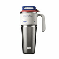 Insulated Tumbler with Double Walled Ceramic Lined Tumbler Leak Resistant Lid Car Cup with Handle for Men