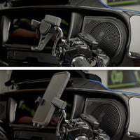 Navigation Phone Mount with Offset Base for Harley Davidson and Honda Gold Wing