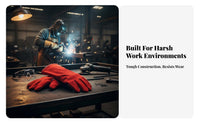 Retardant Leather Metalworking Gloves Ember-Proof Cowhide Heat Resistant Gloves Reinforced Stitching Personal Safety Equipment Breathable for Blacksmiths, Foundry Workers, Foundries, Workshops, Factories, Fireplace Tending