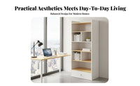 With Drawers Multi-Tier Shelving Unit Freestanding Multi-Compartment Floor Cabinet Space-Saving shelving unit Modern aesthetic for Book Lovers, Students, Homeowners, Living Room, Bedroom, Home Office, Study
