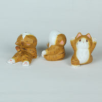 手工木雕瑜伽猫系列木制工艺品小猫猫咪原创桌面车载摆件