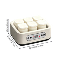 Digital Yogurt Machine Transparent Cover Fermented Dairy Maker Countertop Appliance Compact Design