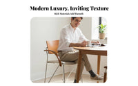 Bauhaus Aesthetic Armchair Upholstered Seat Dining Chair Thickly Padded Vintage Influenced by for Adults, Families, Office