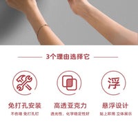 免打孔挂墙加厚亚克力相框透明悬浮企业文化制度证书形象资质展示