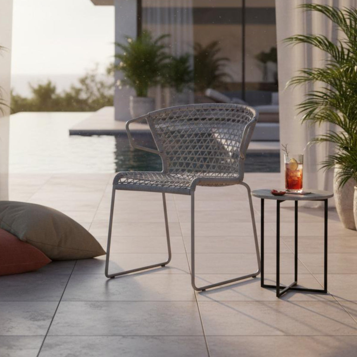 4 Pieces Rattandesign 4-Piece Woven Sofa Group Weather-Resistant Outdoor Furniture Thick paddings Patio Seating Easy Maintenance for Business Owners, Party Hosts, Garden, Balcony, Backyard, waterside