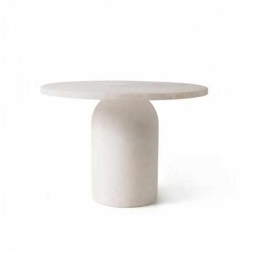 Marble High Tray Sculptural Marble Pedestal Stand Elegant for Hosts, Tea Lovers