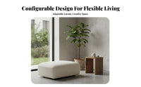 Boucle Sectional Sofa Teddy Fleece Upholstery Sectional Rustic Minimalist Visual billowyLike Shape for Homeowners, Lounge Area