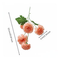Artificial Carnation Bouquet Realistic Appearance Silk Carnation Flowers Long Home Decoration for Brides, Event Planners, Table Centerpiece