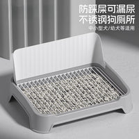 Stainless Steel Dog Toilet for Small and Medium Dogs with Anti-Step Design