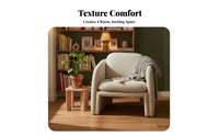 Upholstered Armchair Natural Simplicity Aesthetic Upholstered Tub Chair Designer Design Padded Armrests for Readers, Living Room