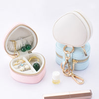 Mini Jewelry Box with Keychain for Rings, Earrings, and Necklaces