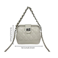 Mini quilted box bag with handle