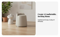 Round Padded Stool Luxurious Design Vanity Chair Sturdy Construction for Bedroom