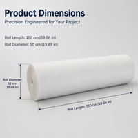 Geocomposite Membrane Roll, Anti-Seepage Geotextile Membrane Roll for Pond & Lake Liner, Non-Woven Material & Film Drainage Membrane Roll