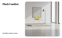Upholstered Cantilever Chair Versatile Use Seating Furniture Ergonomic Supportrest Non-Slip Leg Pads for Office, Cafe