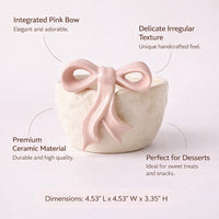 Cute Bow Ceramic Bowl, 360ml