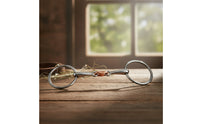 Copper-Jointed Horse Bit with Three-Piece Mouthpiece Polished Bit with Oval Rings Gentle Tack Comfortable for Everyday Riding