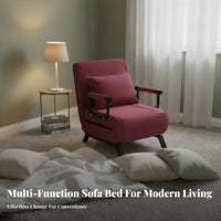 Convertible Sofa Bed Triple-Purpose Futon Couch Adjustable Backrest Sofa Chair for Sleeping Use