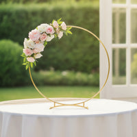 Tabletop Hoop Stand Slim Centerpiece Riser Minimalist for Receptions, Parties