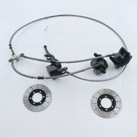 Hydraulic Disc Brake Kit Ventilated Disc Brake Kit with Calipers Braided All-Season for DIY Builders