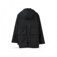 Matte Hooded Jacket Quick-Drying Jacket with Pockets Casual Outerwear Loose Fit for Commuting, Travel