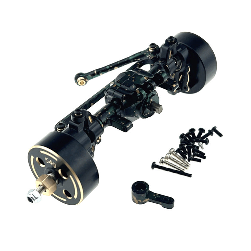 MJX 1/18 H18P RC Car Metal Upgrade Front Axle Assembly with Counterweight and Servo Arm