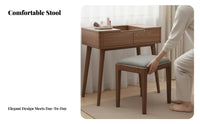 hinged-lid Vanity with Mirror Space-Saving Makeup Desk triple-purpose Design for Dorm Room