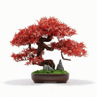 Artificial Bonsai Tree Realistic Fake Potted Plant Maintenance-Complimentary