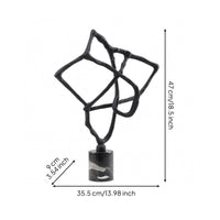Geometric Line Sculpture Modern Geometric Metal Decor Rust-Resistant