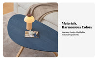 atmosphericShaped Low Table Nordic Design Irregular Shape Tripod Table Rounded borders Two-Tone for Small Space