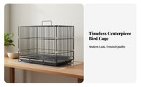 Metal Avian Enclosure Secure Locks Foldable Aviary Enclosure Rectangular Avian House Rust Resistant Pet Supplies Multiple Doors