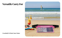 Waterproof Fanny Pack Touch Screen Friendly Waterproof Waist Bag Three-Fold Seal Protection Clear Fanny Pack for Beachgoers, Tourists, Kayaking