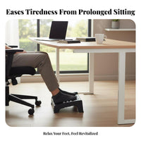 Angled beneath-desk Footrest Reduces Fatigue Footstool Portable for Adults, video game enthusiasts