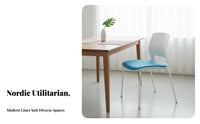 Minimalist Design Molded Shell Chair with Cutout Ergonomic Backrest Seating Furniture Easy to Clean Multi-Purpose for Homeowners, Office Workers, Event Planners, Dining Room, Cafeteria, Waiting Area