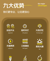 志高AAAA级台灯护眼学习专用儿童学生写作业阅读床头灯柔光防近视 很亮哦-插座台灯【1米线长】七插位/预防近视/很实用