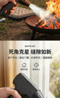 跨境新款车载家用手持小型便携无线暴力充电吹风机除尘器无极调速