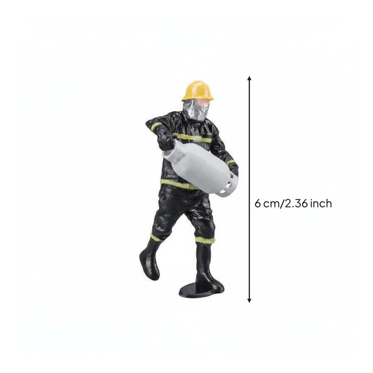 1:32 Firefighter Model Photography Prop Firefighter Figurine Miniature Scene