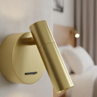 Modern Bedside Reading Lamp Aluminum Body Rotatable Headboard Light for Bedroom