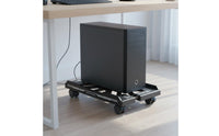 Mobile CPU stand rack with Wheels Raised Edges Rolling System Unit Stand Heavy Duty Adjustable Computer Case Holder for Office