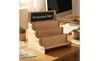 Stepped Tiered Display Rack with Writing Board Easy to Assemble Greeting Card Display Rack Compact Greeting Card Holder Versatile for Teachers, Craft Fairs