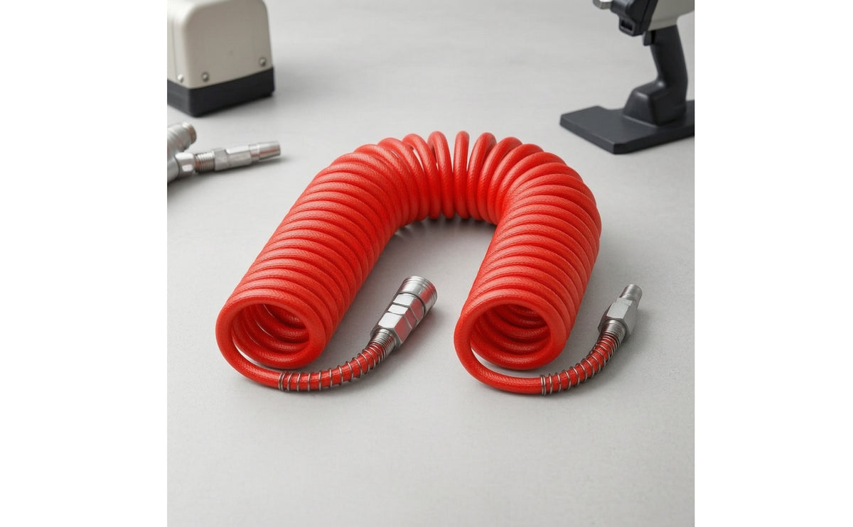 Spring Compressed Air Conduit Braided Coiled Compressed Air Conduit Reinforced for Workshop, Garage