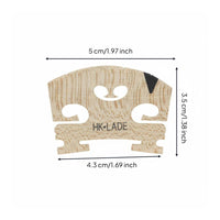 Violin Bridge Handmade Maple Violin Bridge Finely Polished Musical Instrument Part for Luthiers, Music Students
