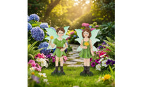 2 Pieces Miniature Fairy Garden Figures Handmade Glowing Appendage Elf Statues