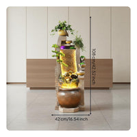 Indoor Waterfall Water Feature Simulated Landscape Cascading Waterfall Panel Water Feature Mist Effect Feng Shui Water Feature for Business Owners