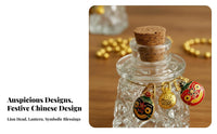 Gold Bean Storage Bottle Miniature Size Mini Hope Bottle with Cork Embossed Glass Wishing Jar Multifunctional for DIY Crafters