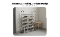 Stainless Steel Shoe Rack Large Capacity Multi-Tier Shoe Shelf Easy Assembly Household Furniture for Students, Dormitory, Entryway, Balcony