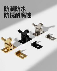 中式复古明装卡扣小鸟铜扣安全防盗窗锁推拉门窗自动回弹弹簧插销