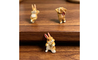 3 Pieces Hare Pot Hangers Whimsical Animal Motif Bunny Planter Climbers Handmade Craft Flower Pot Edge Decorations for Plant Lovers