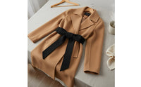 Adjustable Wool Coat Belt, Unisex, Black, Fall Winter