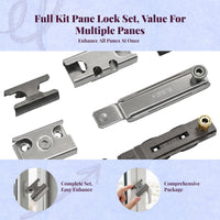 Window Security Lock, Aluminum Alloy secure-theftTheft Sash Lock, Sturdy sturdyDuty Lock Base for Sliding & Swinging window panels